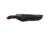 TOPS Black Heat Red & Black G10 1095 Steel Fixed Blade Knife w/ Sheath BLKHT01