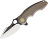 WE KNIFE CO Framelock Bronze Titanium Black & Satin Folding Blade Knife 605K
