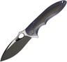 WE KNIFE CO Zephyr Framelock Blue Carbon Fiber Titanium Folding Blade Knife 716A
