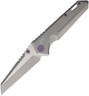 WE KNIFE CO Framelock Gray Titanium Handle Stonewash Satin Folding Knife 609H