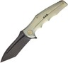 WE KNIFE CO Framelock Green Titanium Handle Folding Black Tanto Blade Knife 608A