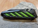 Mtech SPRING ASSISTED FOLDING Black & Green Tactical Knife - a900bg
