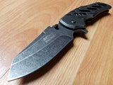 8.5" Mtech Spring assisted Folding Stonewash Pocket Knife Tactical  - 904SW