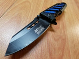 Mtech SPRING ASSISTED FOLDING Black & Blue Tactical Knife - a900bl