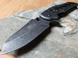 8.5" Mtech Spring assisted Folding Stonewash Pocket Knife Tactical  - 904SW