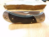 Elk Ridge Bear Folding Pocket Knife Wildlife Black Wood - 539br