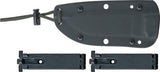 ESEE Model 4 Part Serrated Fixed Clip Blade Black Handle Knife + Sheath 4SCP