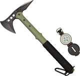 United Cutlery M48 Ranger Hawk Axe W/ Compass 15.5" (Green/Black) - 2836