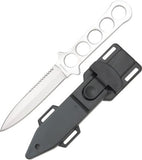 Double Edge Dive Fixed Blade Full Tang Solid Knife + Sheath Arm/Leg Straps M3346