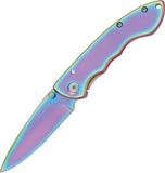 Boker Magnum Blaze Titanium Rainbow Linerlock Folding Pocket Knife - M01MB255