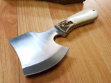 Marbles Smooth Bone Handle Hatchet with leather case - ax 826