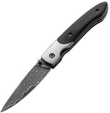 Boker Magnum Senior Linerlock Damascus Steel Folding Black Handle Knife M01MB031DAM