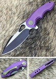 WE KNIFE Co Purple Framelock Folding Pocket Knife S35VN  -  605a