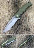 WE KNIFE Co THRAEX Green G10 Handle Folding Knife D2 SW Blade Linerlock 709B