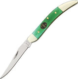 Frost Cutlery Toothpick Green Smooth Bone Handle Folding Blade Knife SW109GSB