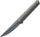 Boker Plus Kwaiken VG-10 Blade Gray Titanium Handle Folding Knife - P01BO296