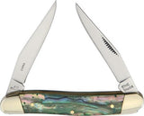 Frost SW Muskrat Abalone Handle Steel Warrior Stainless Folding Knife SW122AB