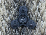 WE KNIFE Fidget Tri Black Titanium Hand Spinner Top Ceramic Ball Bearing 2" S02D