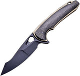 WE KNIFE CO Yucha Linerlock Gold Black Titanium CF Folding Knife w/ Flipper 810D