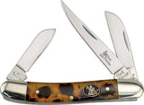 Frost Cutlery Steel Warrior Range Rider Tortoise Shell Handle Folding Pocket Knife SW114ITS