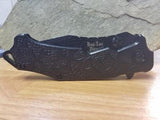 Dark Side  "Iron Cross" Skull Black Tactical Spring Assisted Knife - a031bk