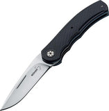 Boker Plus A2 Linerlock VG-10 Black G10 & Blue IKBS Ball Bearing Folding Knife - P01BO351