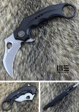 WE KNIFE 8" Black Karambit Hawkbill Flipper Folding Pocket Knife - 708H