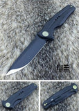 WE KNIFE Black Satin Flipper Folding Pocket Knife S35VN - 601i