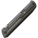WE KNIFE CO. Straight Up Framelock Folding Damascus Steel Blade Gray Knife 710DS
