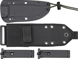 ESEE Model 4 Part Serrated Fixed Desert Tan Blade OD Green Knife + Sheath 4SMBDT
