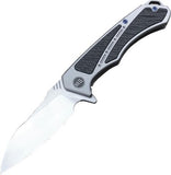 WE KNIFE CO Minitor Gray Titanium Stainless Satin Folding Blade Knife 801D
