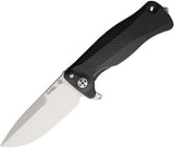 Lion Steel SR11 Framelock Satin Sleipner Tool Steel Black Folding Knife SR11ABS