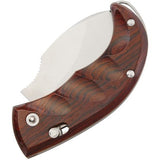 Lion Steel Skinner Button Lock Santos Wood Stainless Folding Pocket Knife 8901ST