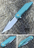 WE KNIFE 7.5" Tanto Green Flipper Folding Pocket Knife SW Bohler M390 EDC 616D