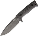 Lion Steel T5 10" Fixed Blade Niolox Tool Steel Black Canvas Micarta Knife T5BMI