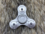 WE KNIFE Fidget Tri Spinner Gray Titanium Hand Top Ceramic Ball Bearing 2" - S02C
