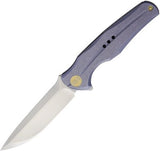 WE KNIFE Blue Satin Flipper Folding Pocket Knife S35VN - 601M