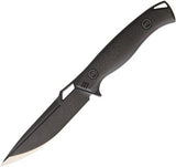 WE KNIFE 8" Fixed Black Carbon Fiber Hunting Knife Plain S35VN with Kydex Sheath - 607a