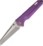 WE KNIFE 9" Purple Reverse Tanto Folding Pocket Knife Satin S35VN - 609b