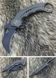WE KNIFE Bronze Karambit Hawkbill Flipper Folding Pocket Knife - 708E