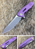 WE KNIFE Purple Titanium Folding Pocket Knife SW S35VN - 603d