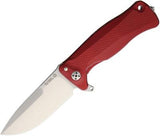 Lion Steel SR11 Satin Red Sleipner Framelock Folding Pocket Knife SR11ARS