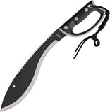 United Cutlery 21" Sawback Stainless Fixed Blade Black Gray Survival Kukri Machete 2778