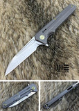 WE KNIFE 8" Gray G10 Wharncliffe Flipper Folding Pocket Knife Bohler M390 705C