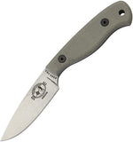 ESEE Carbon Steel Fixed Blade Removable Green Handle James Gibson Knife JG3