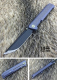 WE KNIFE Co Straight Up Blue Handle Folding Knife Black M390 EDC Framelock 710C
