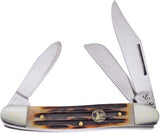 Frost Cutlery Whitetail Cuttin Horse Bone Stainless Folding Blade Knife WT283RMS