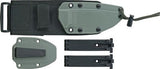 ESEE Model 3MIL Plain Black Fixed Blade OD Green Handle Knife w/ Sheath 3MILPCP