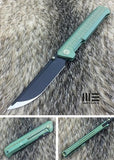 WE KNIFE Co Straight Up Green Handle Folding Knife Black M390 EDC Framelock 710E