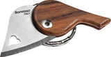 Lion Steel LionBeat Heart Santos Wood AISI 440 Stainless Knife Keychain LBST